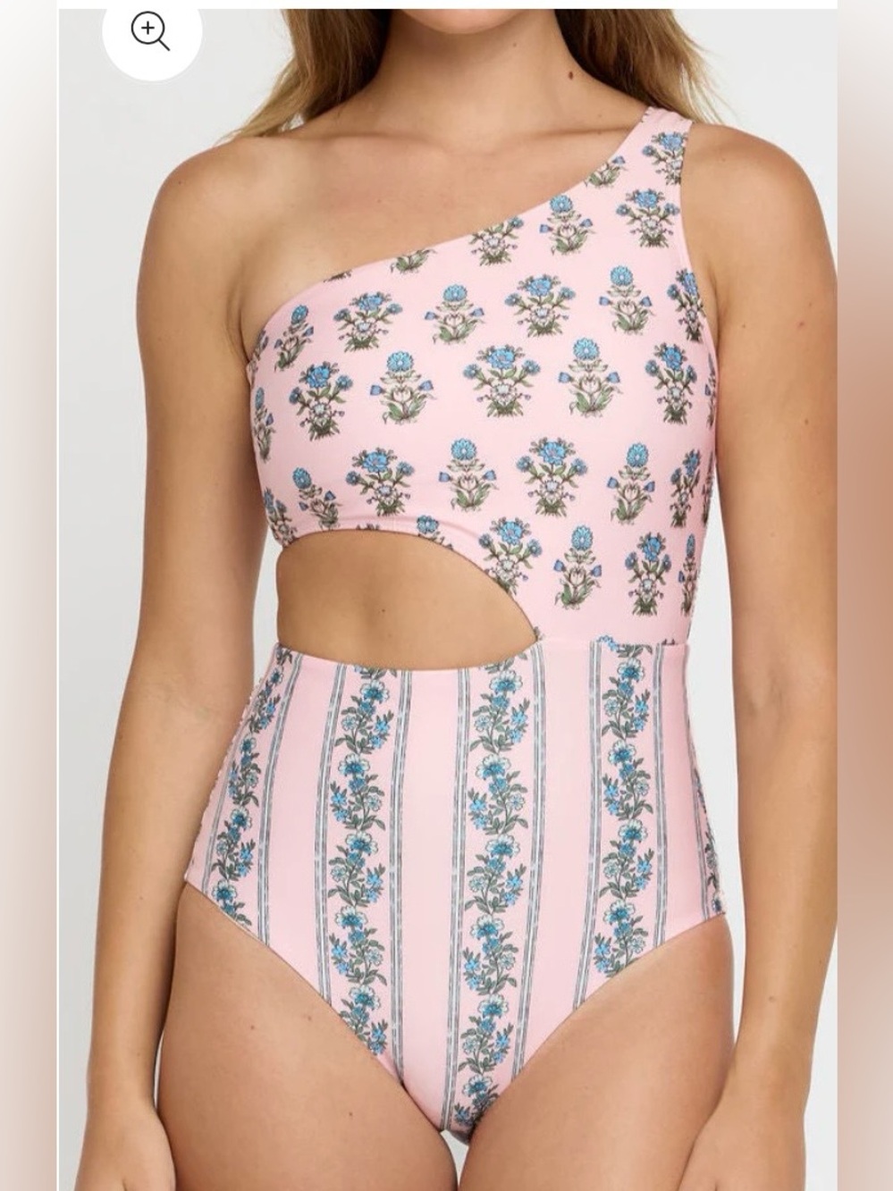 HERMOZA ASYMMETRICAL ONE-PIECE SWIMSUIT IN A MOMENT IN TIME NWT (Gemma)